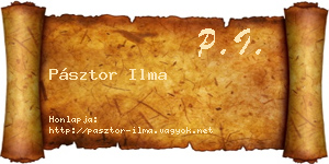 Pásztor Ilma névjegykártya